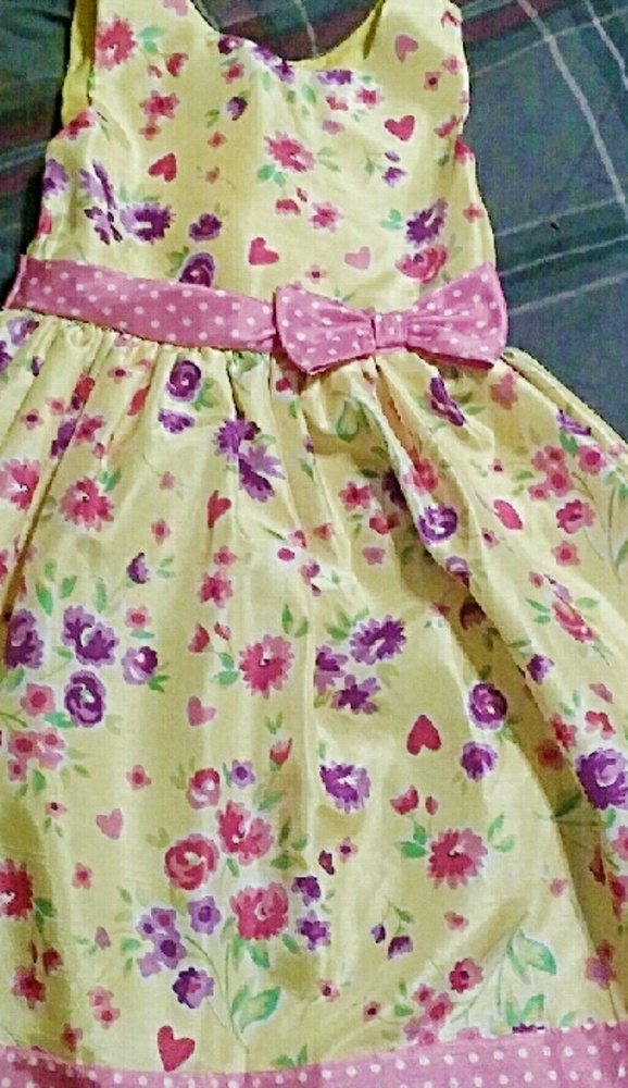 Fancy yellow floral dress 8 Easter!!!